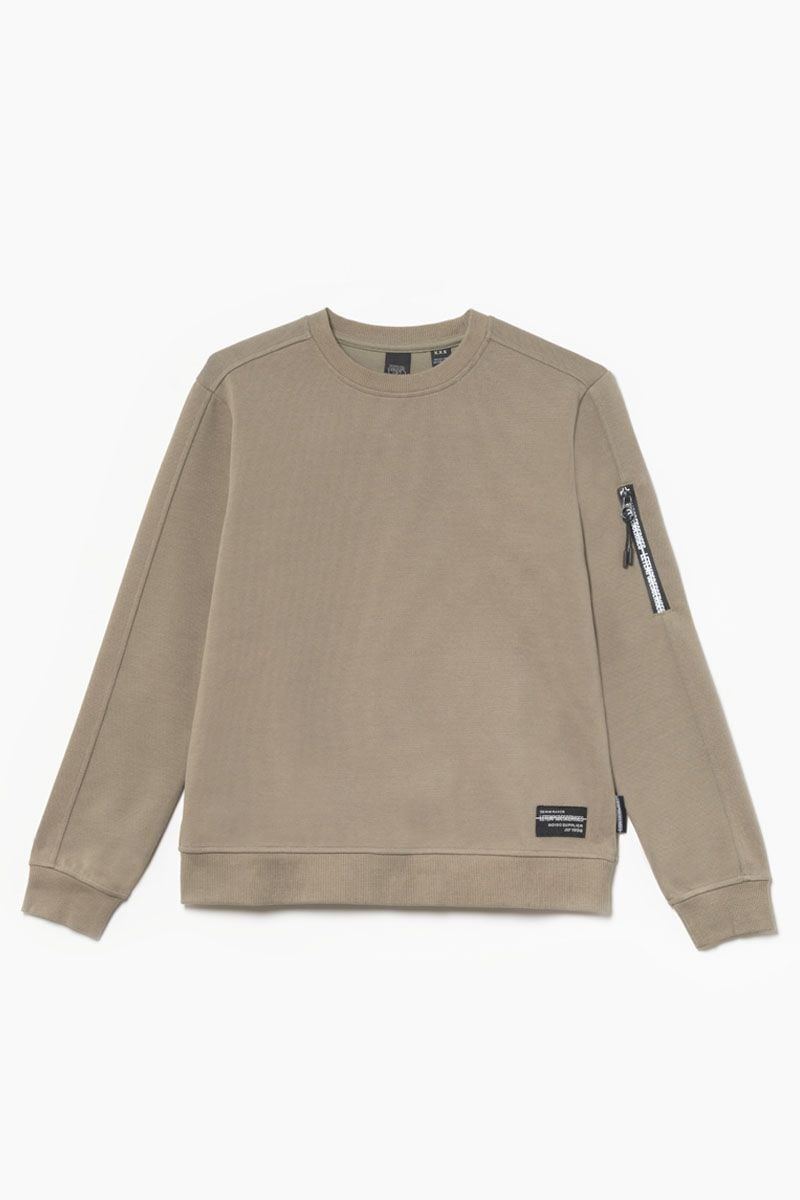 le temps des cerises Sweat Cosmybo beige kaki