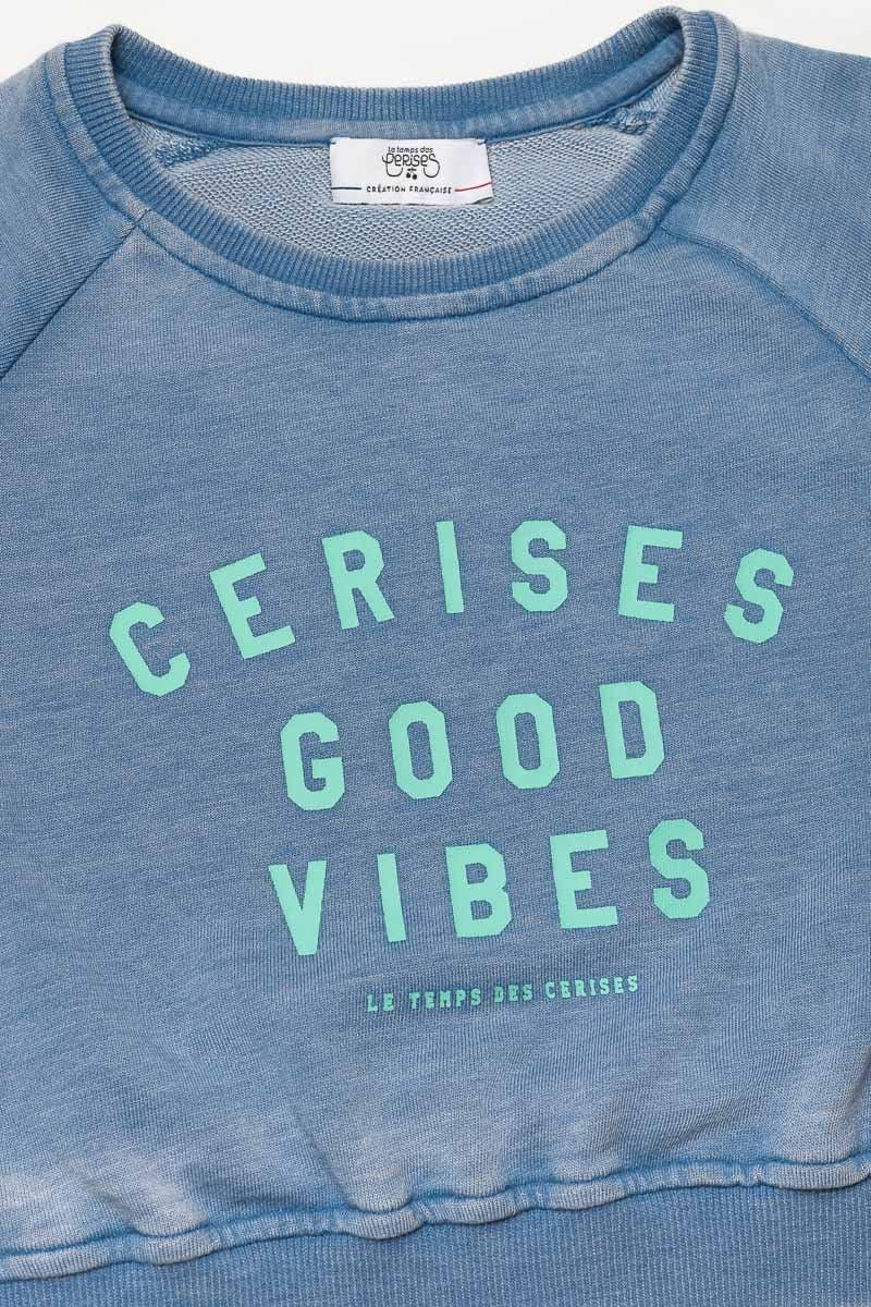 Le Temps Des Cerises Sweat Court Daminagi Bleu