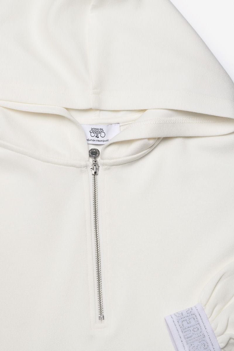 Le Temps Des Cerises Sweat Court Elasgi Blanc