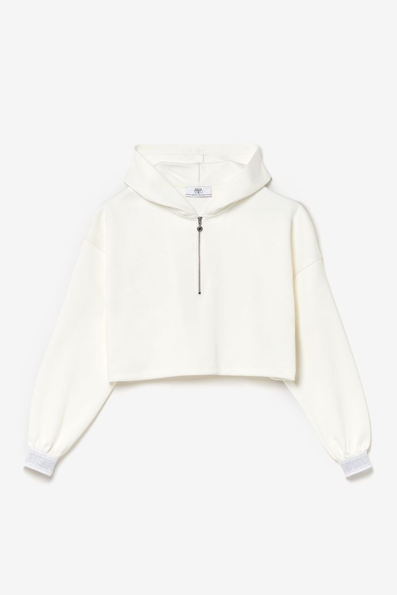 le temps des cerises Sweat court Elasgi blanc