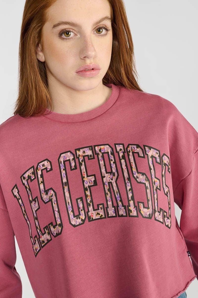 Le Temps Des Cerises Sweat Court Filougi Rose