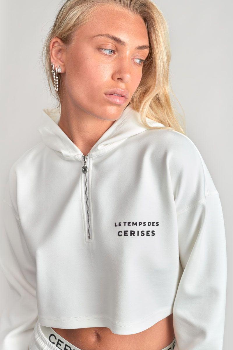Le Temps Des Cerises Sweat Court Joiagi Blanc