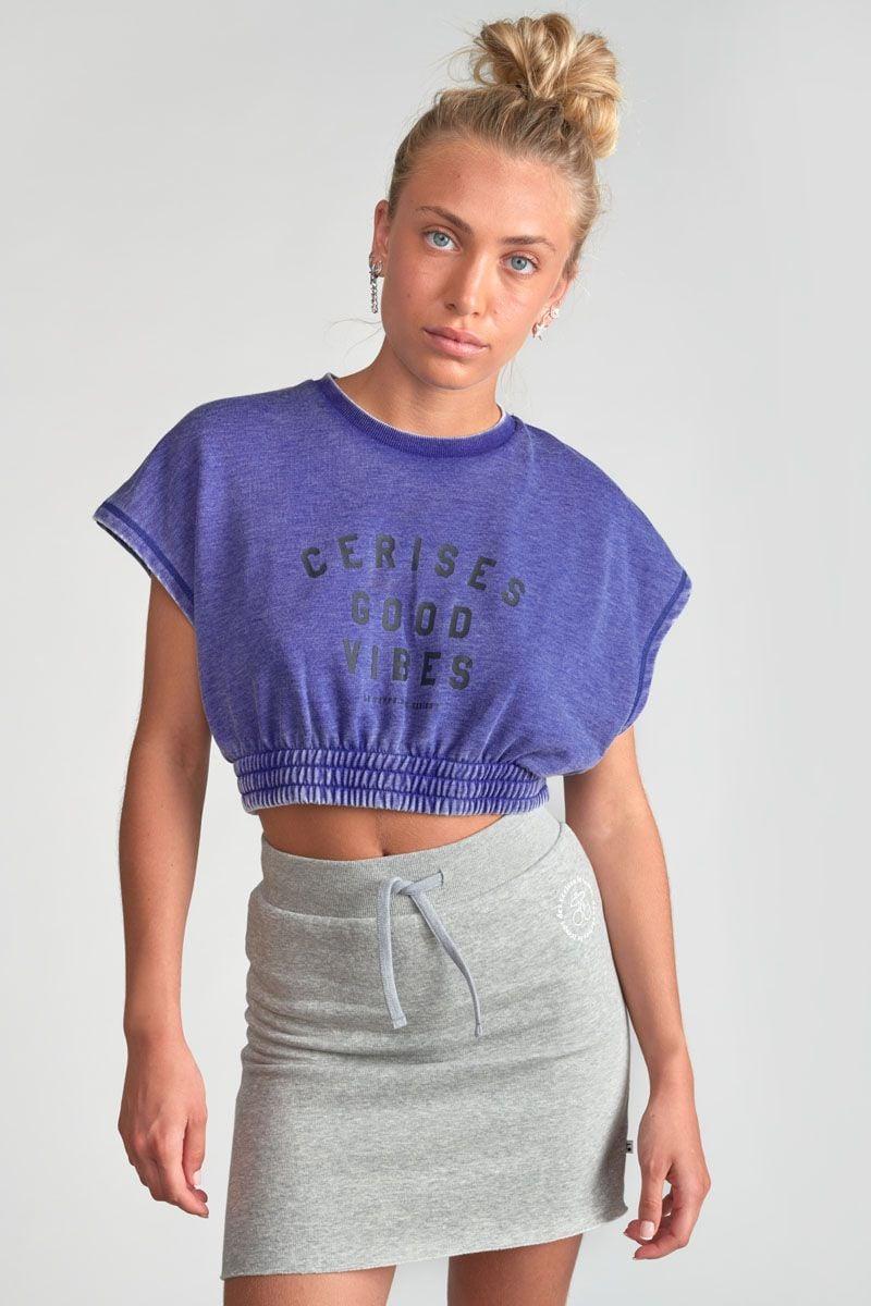 Le Temps Des Cerises Sweat Court Naellegi Bleu