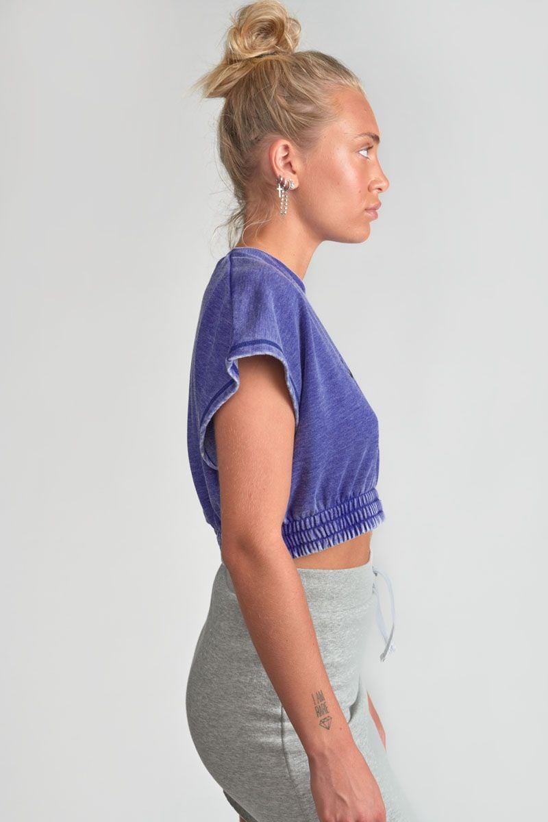 Le Temps Des Cerises Sweat Court Naellegi Bleu