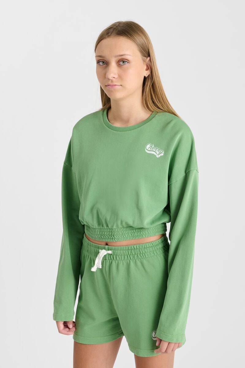 le temps des cerises Sweat Elpigi vert