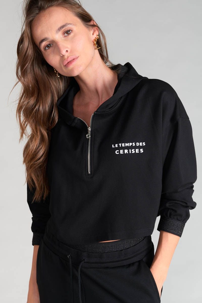 le temps des cerises Sweat Jemmagi noir