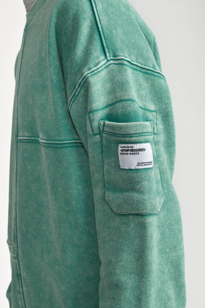 Le Temps Des Cerises Sweat Jonbo Vert Délavé