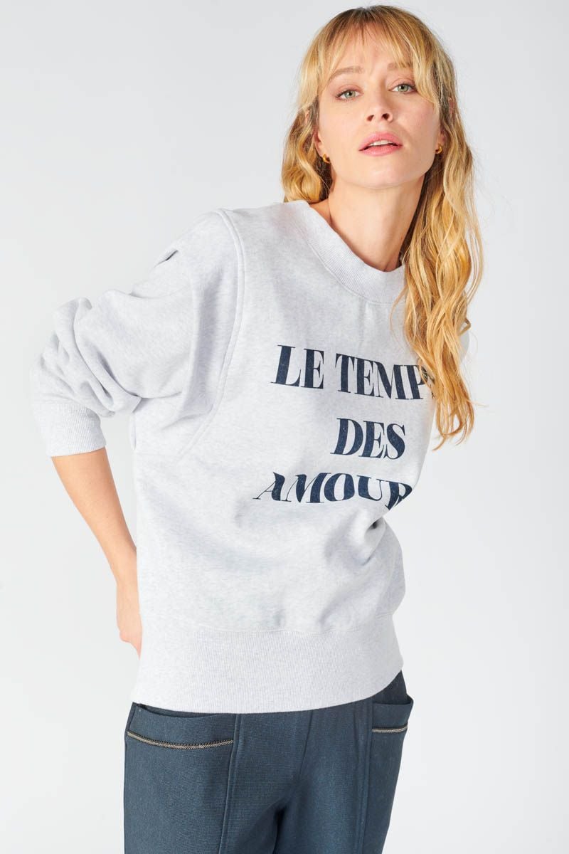 Le Temps Des Cerises Sweat Kilima Gris Chiné