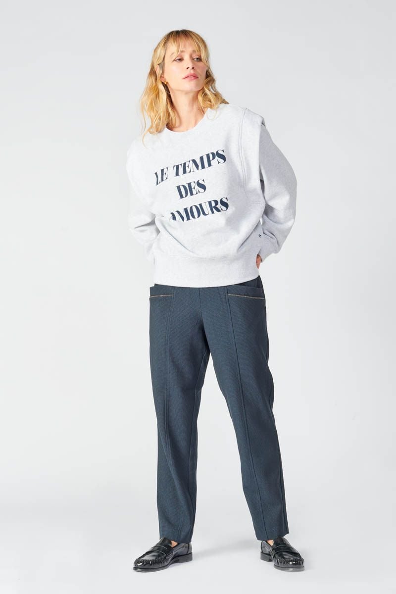 Le Temps Des Cerises Sweat Kilima Gris Chiné