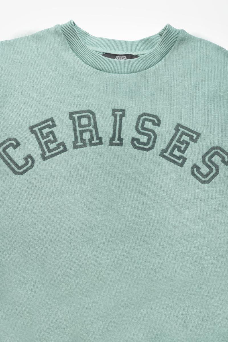 Le Temps Des Cerises Sweat Moagi Vert Sauge