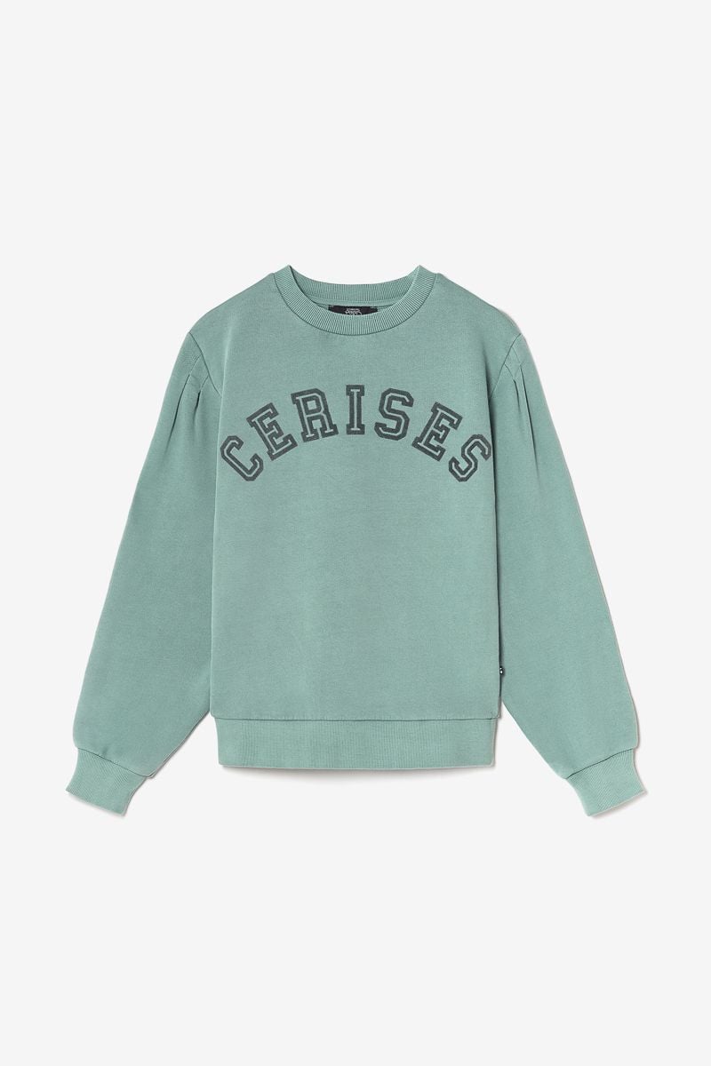 Le Temps Des Cerises Sweat Moagi Vert Sauge
