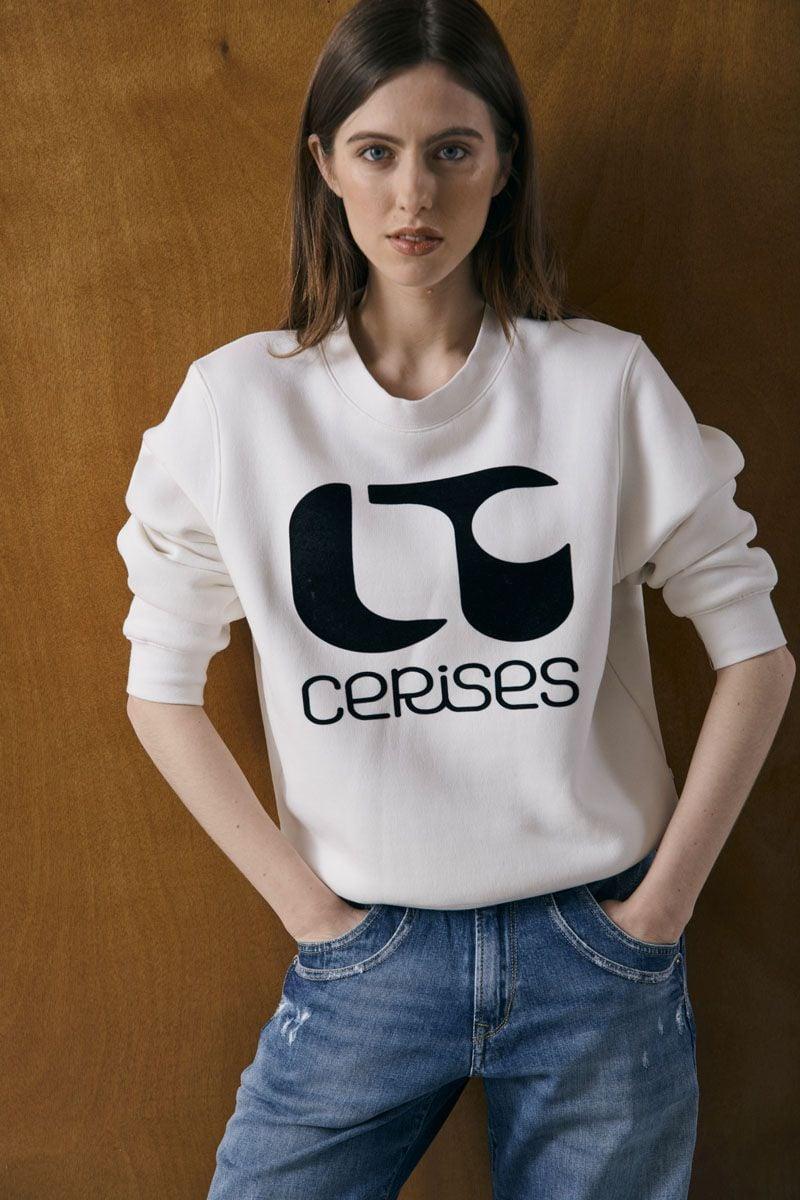 le temps des cerises Sweat Paolo crème