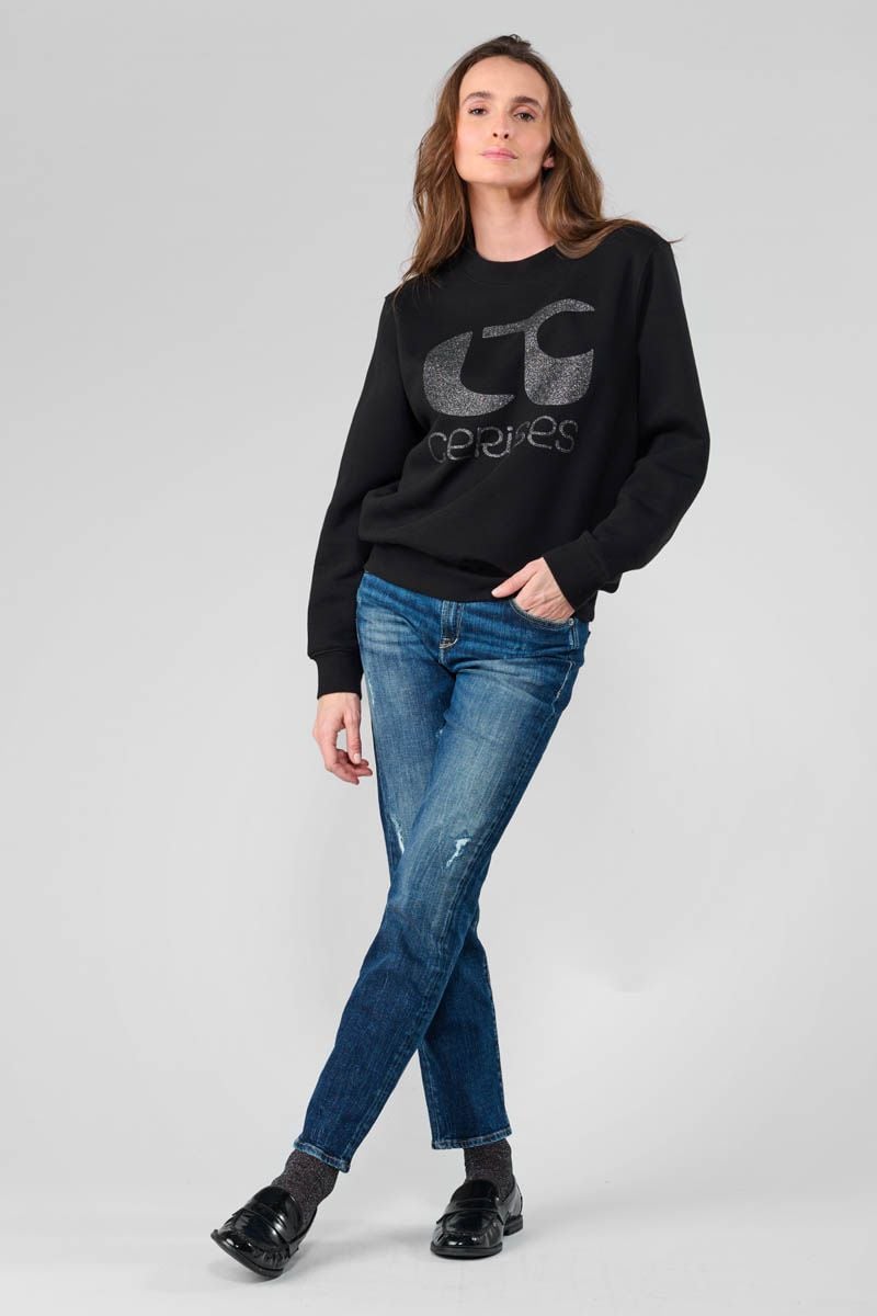 le temps des cerises Sweat Paolo noir