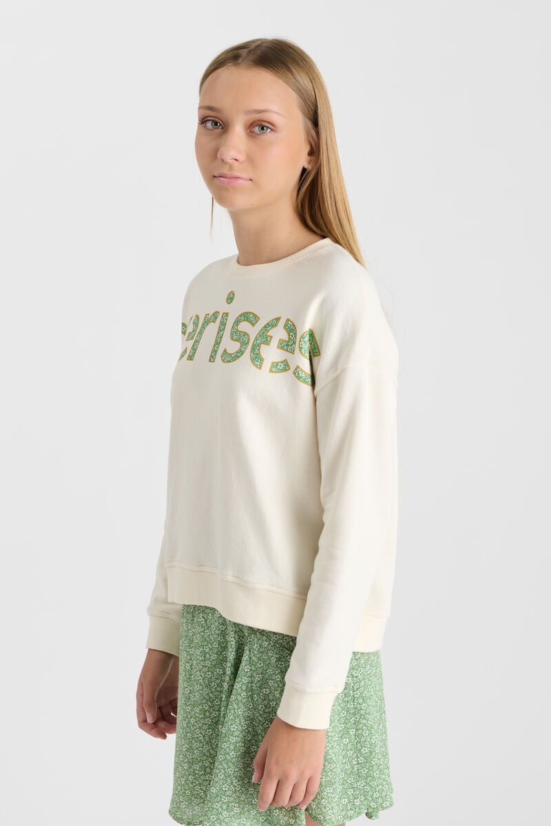 Le Temps Des Cerises Sweat Ratagi Crème Imprimé