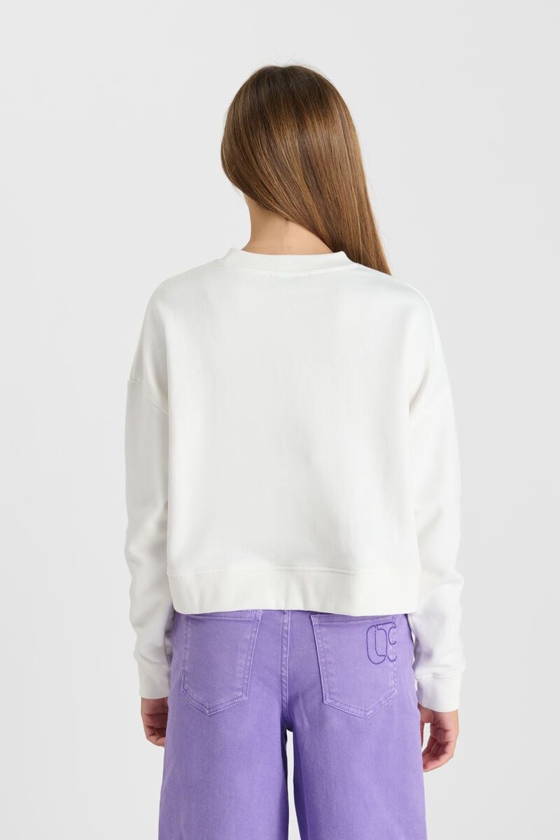 Le Temps Des Cerises Sweat Stephagi Crème Imprimé