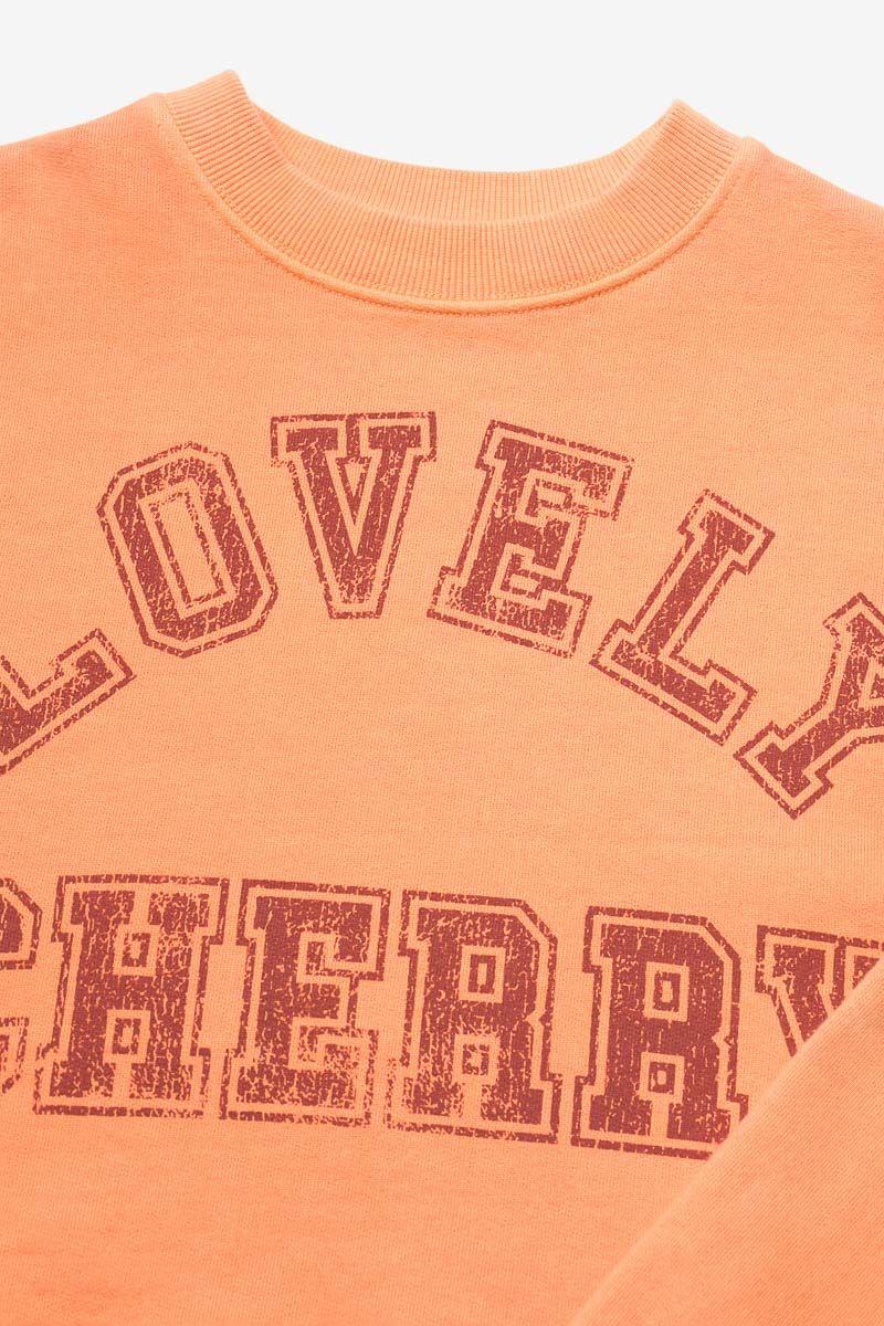 Le Temps Des Cerises Sweat Stephagi Orange Imprimé