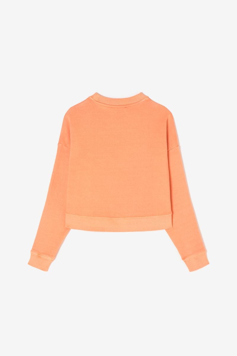 Le Temps Des Cerises Sweat Stephagi Orange Imprimé