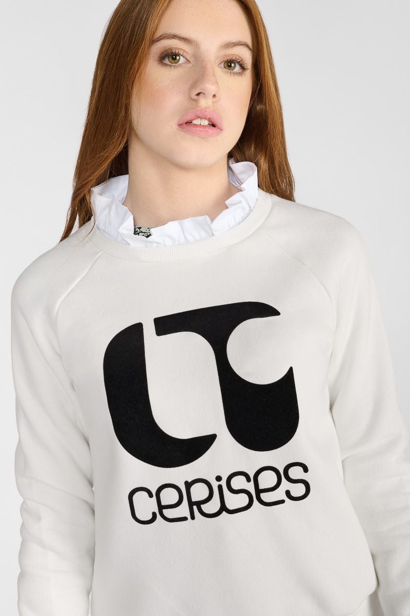 Le Temps Des Cerises Sweat Titagi Blanc
