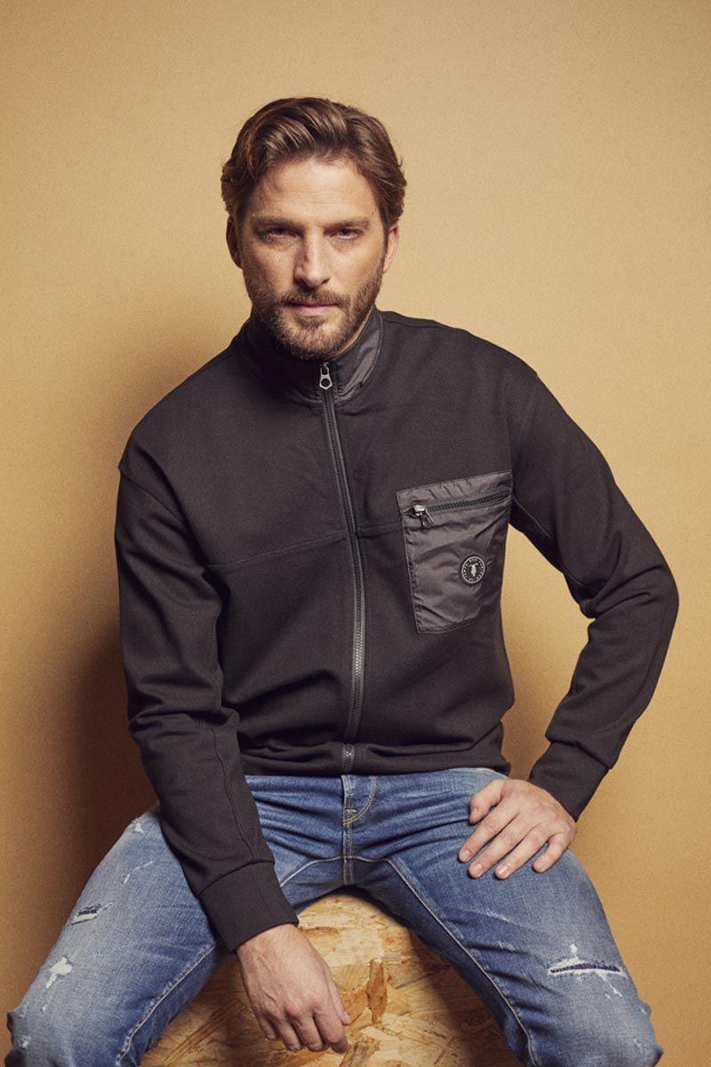 le temps des cerises Sweat zippé Bonte noir