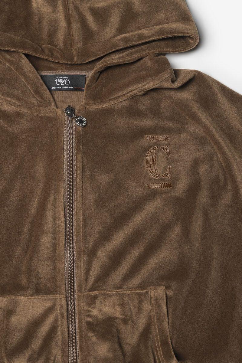 Le Temps Des Cerises Sweat Zippé Cinogi Caramel