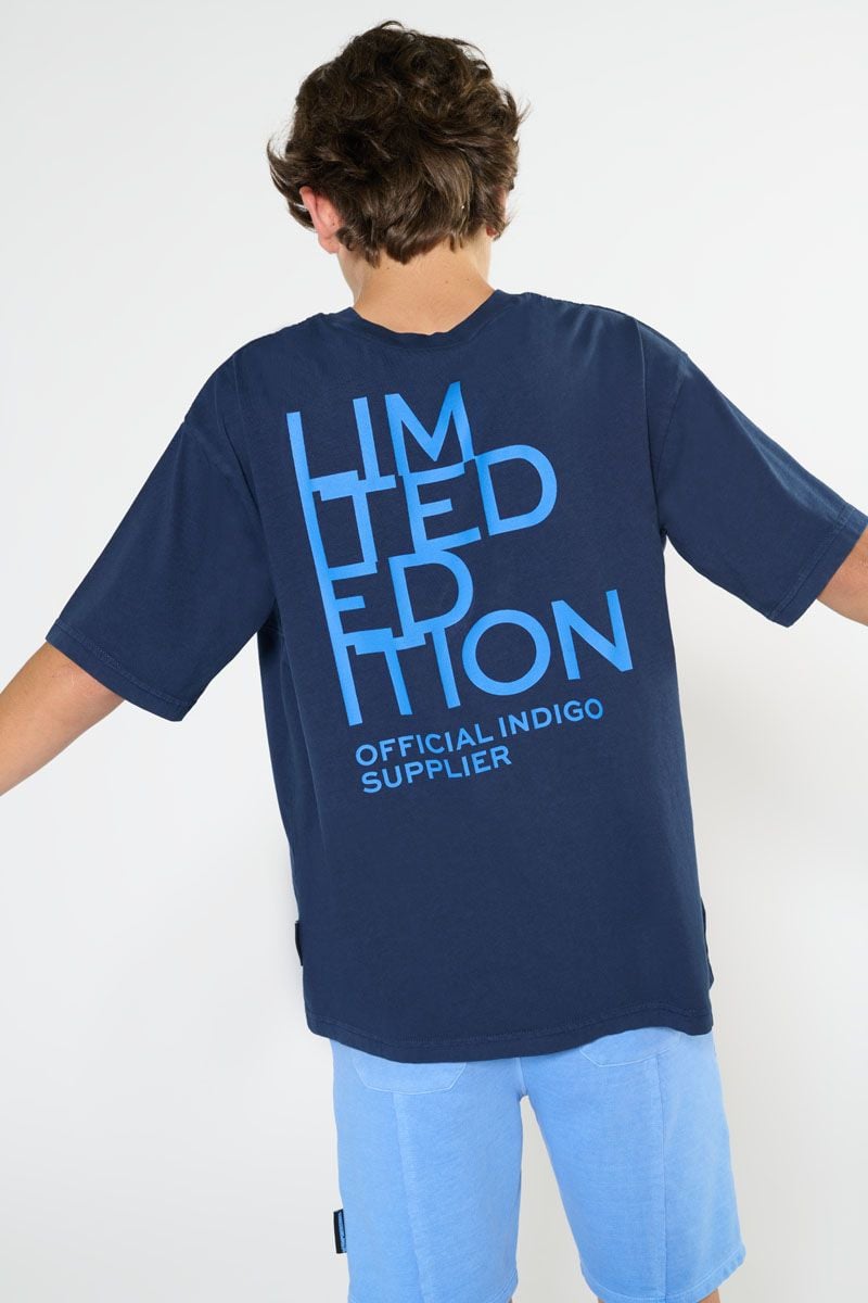 le temps des cerises T-shirt Aribo bleu nuit