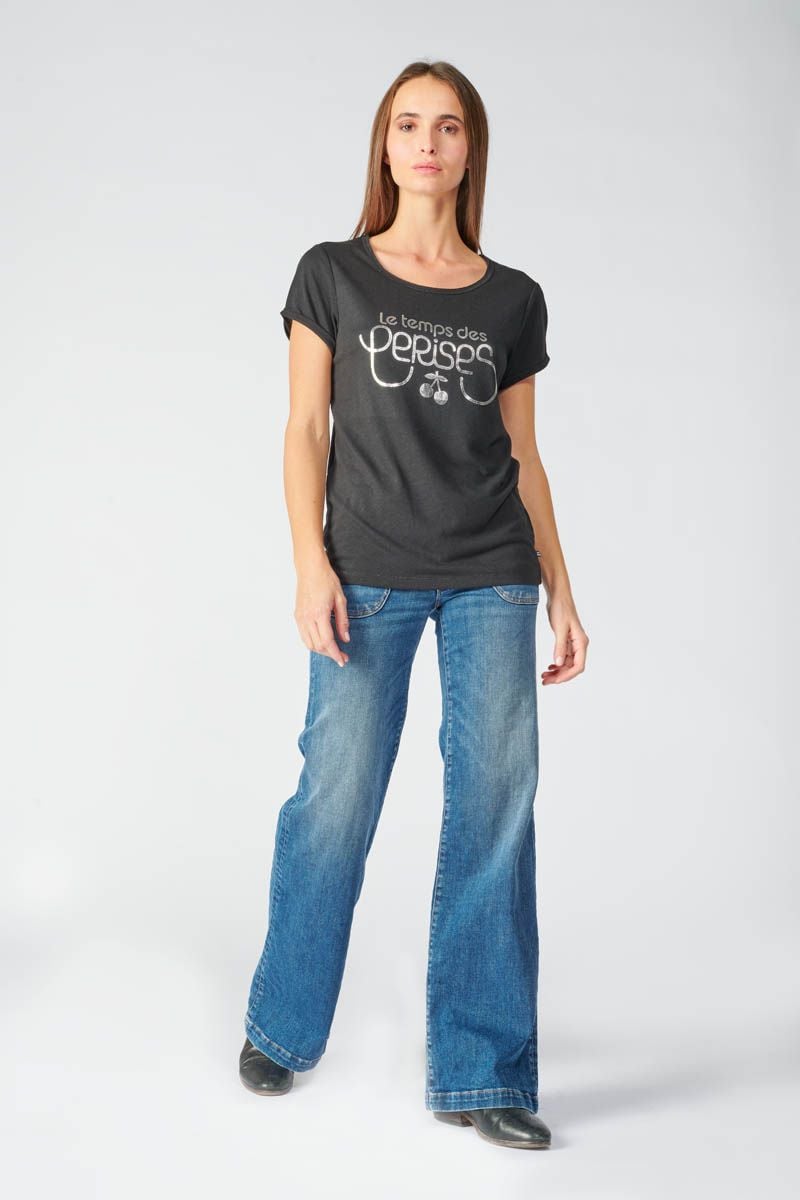Le Temps Des Cerises T-shirt Basitrame Noir