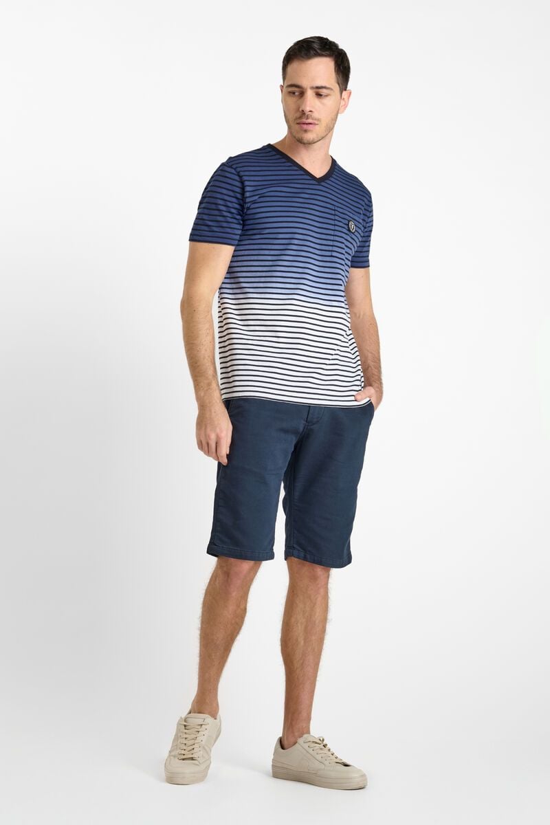 Le Temps Des Cerises T-shirt Bomas Bleu à Rayures