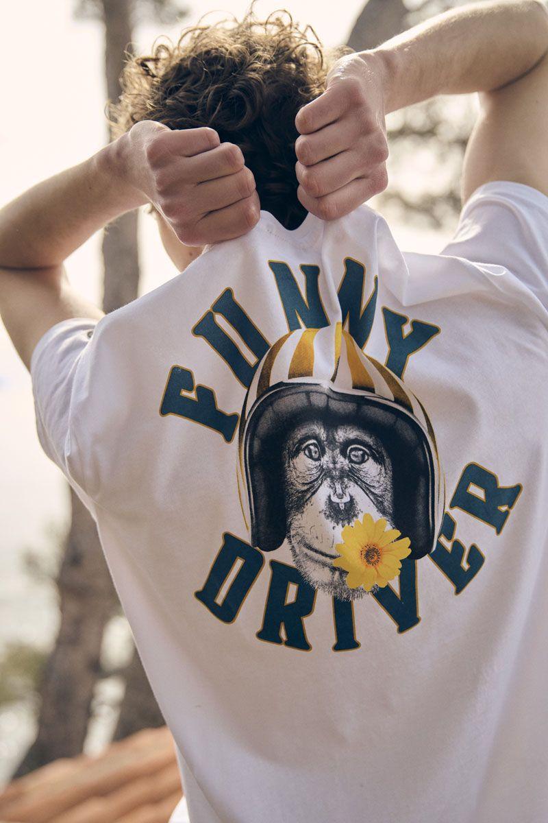 le temps des cerises T-shirt Boyle blanc imprimé