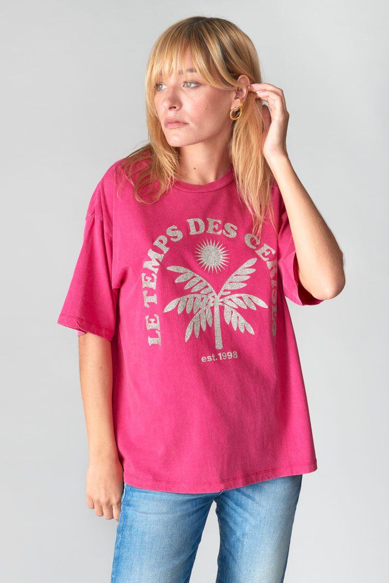 le temps des cerises T-shirt Cassio fuchsia
