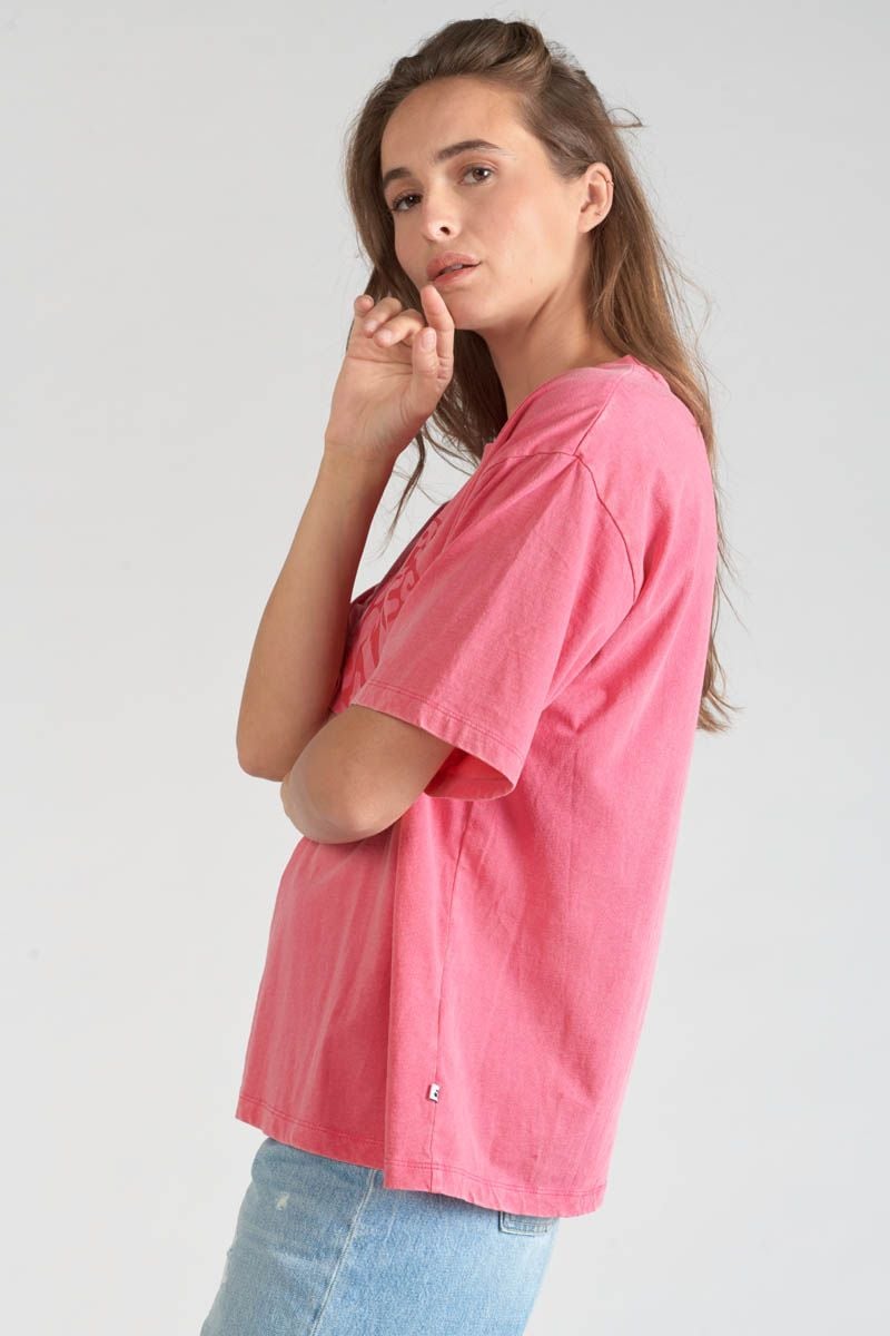 Le Temps Des Cerises T-shirt Cassio Rose Délavé