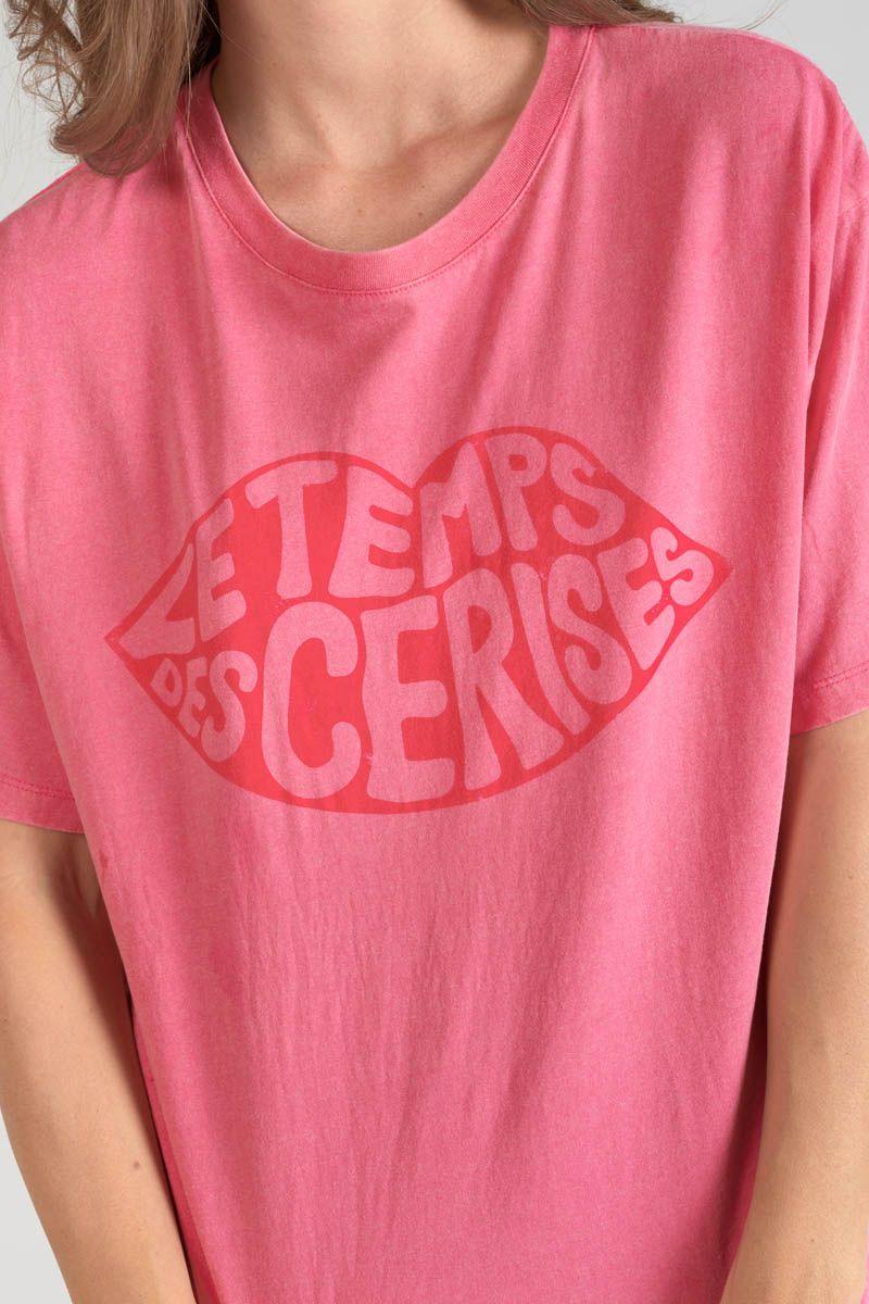 Le Temps Des Cerises T-shirt Cassio Rose Délavé