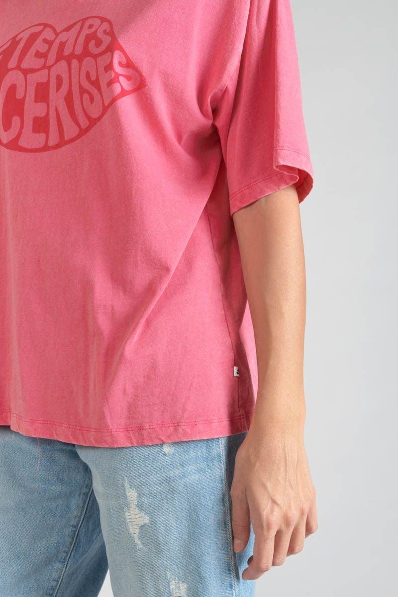 Le Temps Des Cerises T-shirt Cassio Rose Délavé