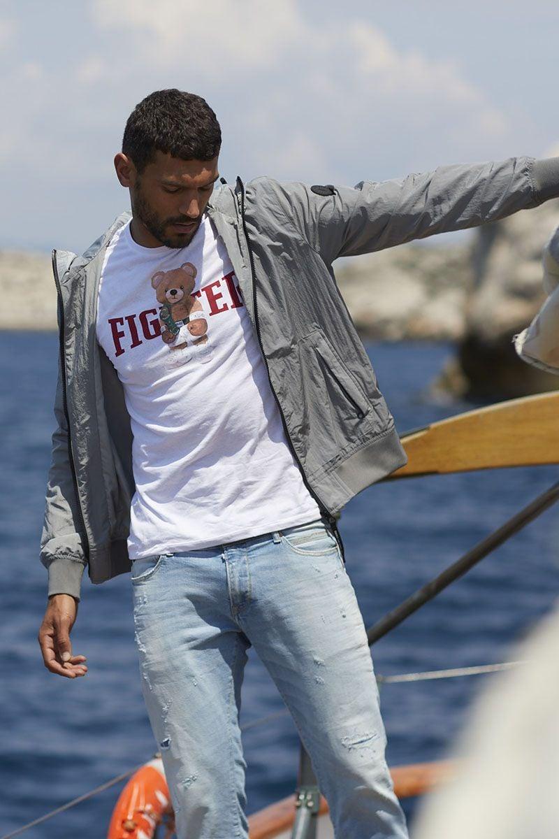 le temps des cerises T-shirt Chedar blanc imprimé