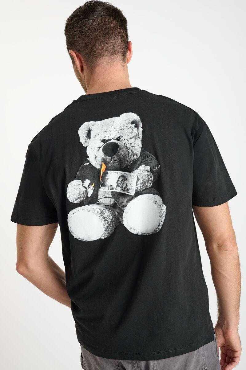 Le Temps Des Cerises T-shirt Colbert Noir Imprimé