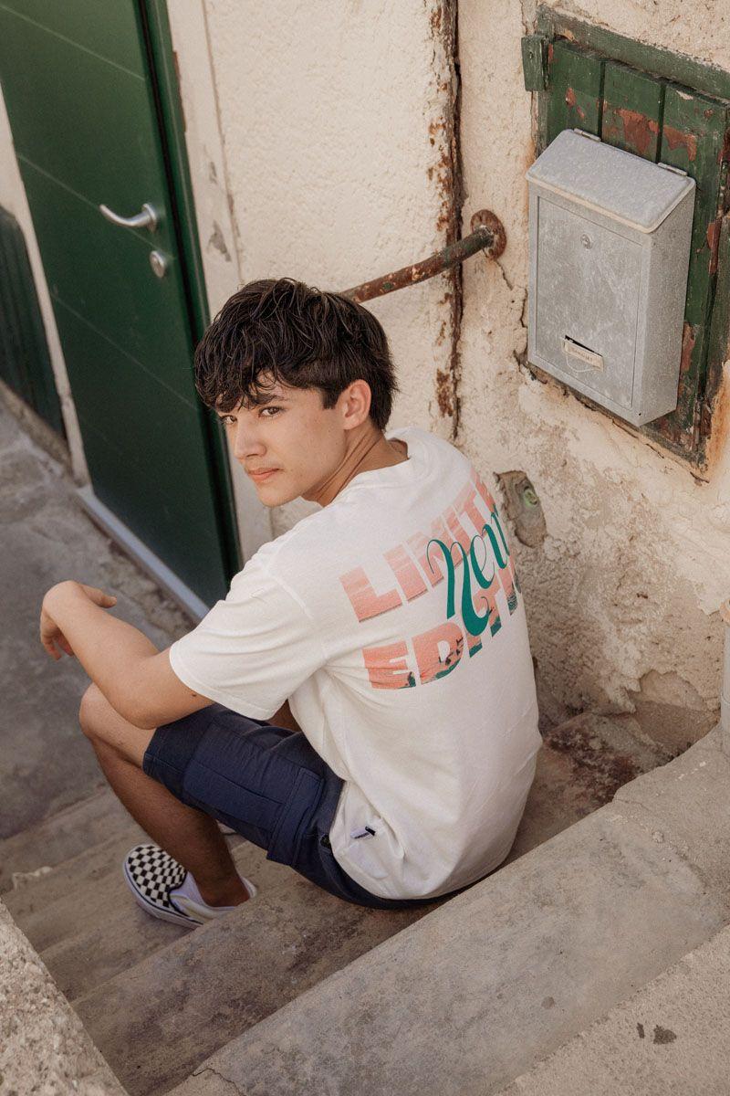 le temps des cerises T-shirt Corybo blanc imprimé