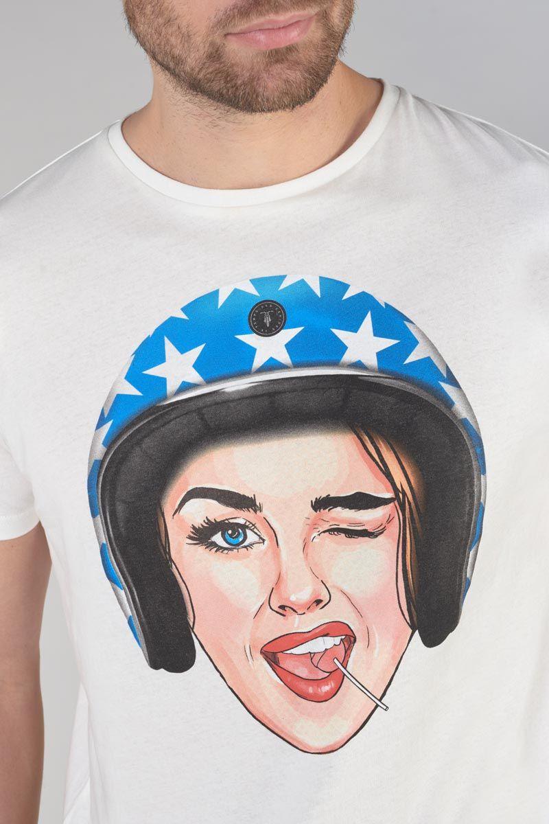 Le Temps Des Cerises T-shirt Cram Blanc Imprimé