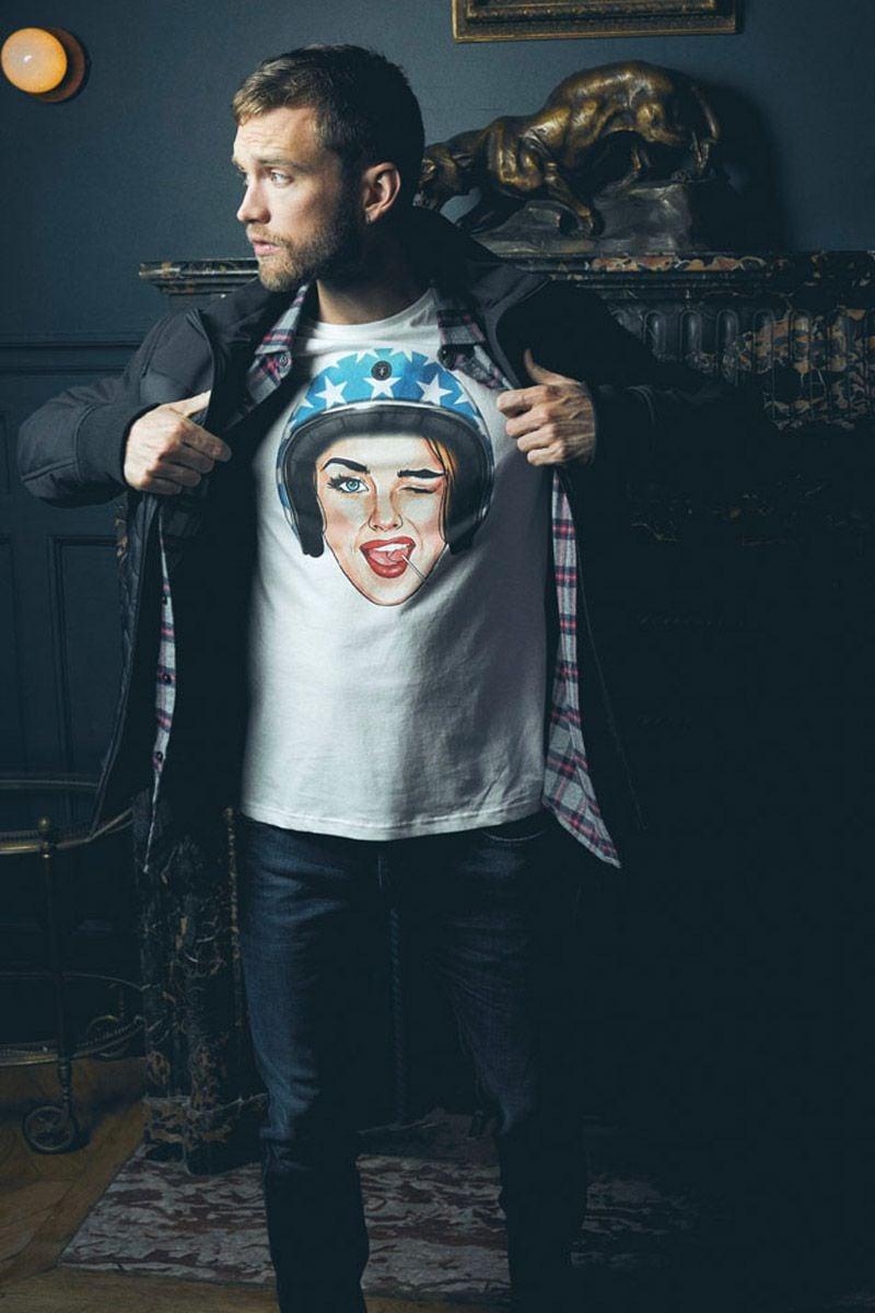 le temps des cerises T-shirt Cram blanc imprimé