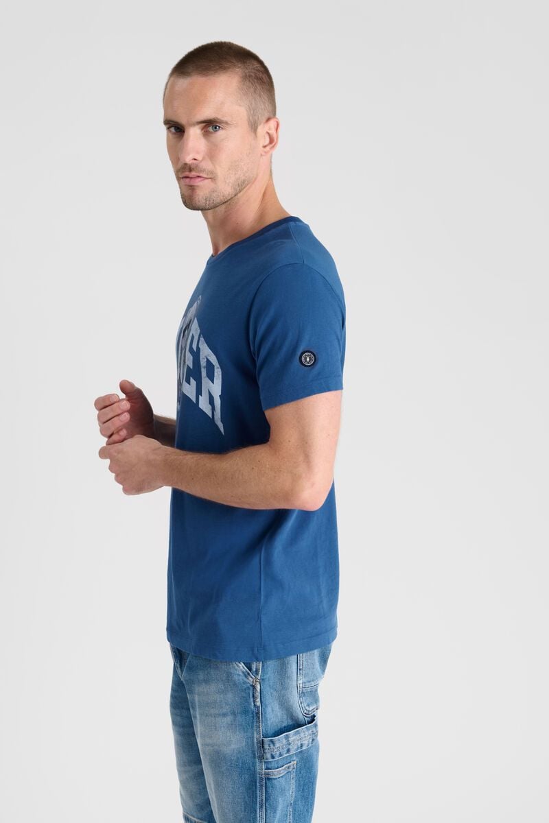 Le Temps Des Cerises T-shirt Danis Bleu Imprimé