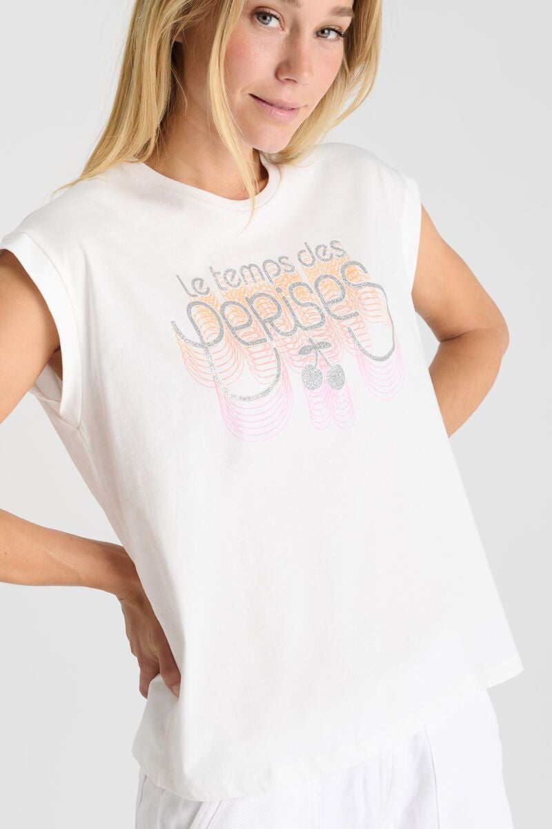 Le Temps Des Cerises T-shirt Delfino Blanc Imprimé
