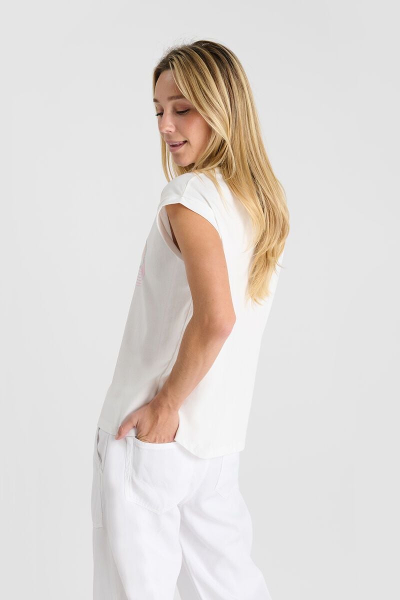 Le Temps Des Cerises T-shirt Delfino Blanc Imprimé