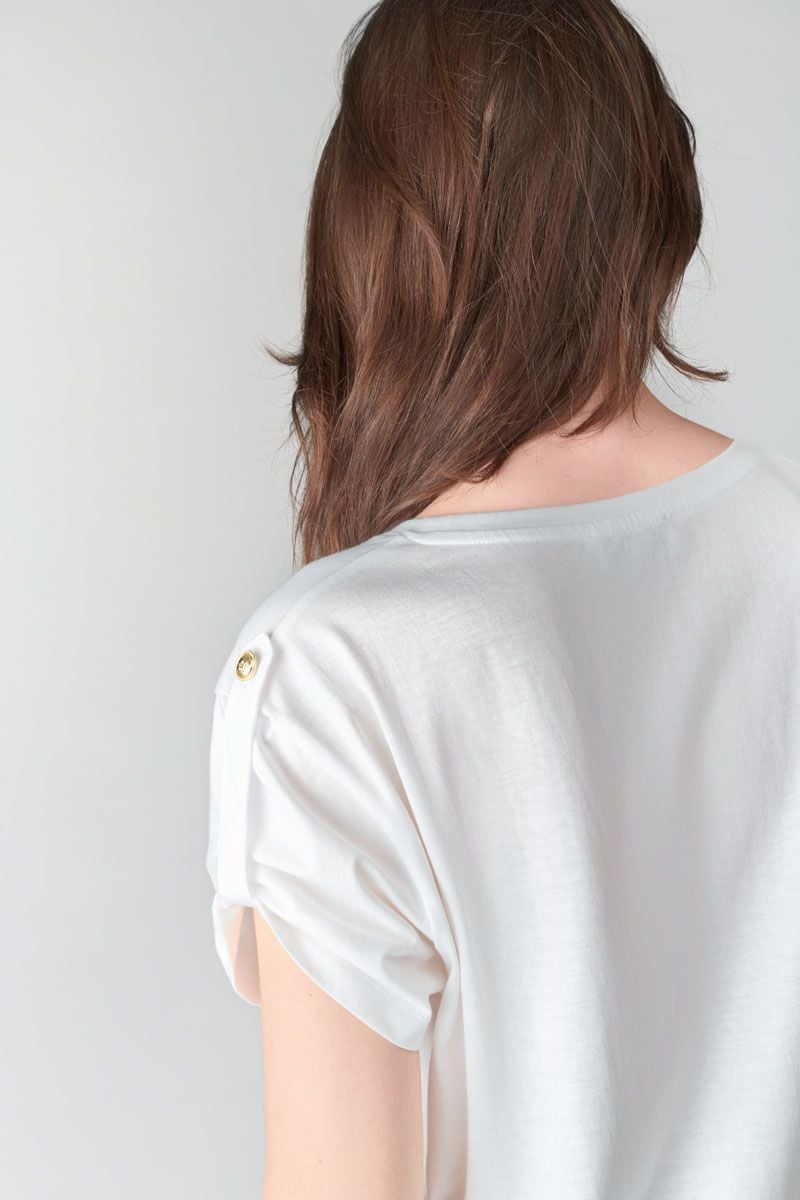 Le Temps Des Cerises T-shirt Dwight Blanc Imprimé