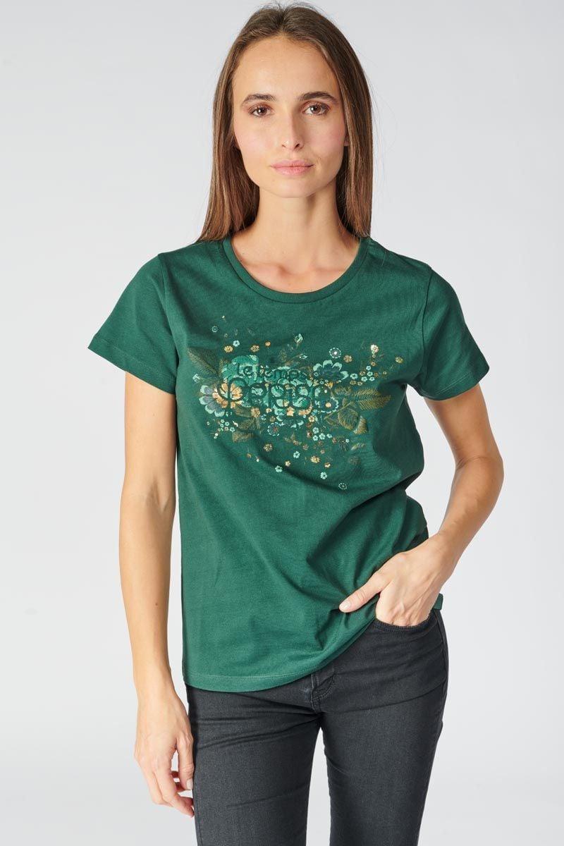 Le Temps Des Cerises T-shirt Frankie Vert Sapin
