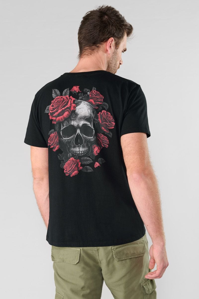 le temps des cerises T-shirt Gordon noir imprimé