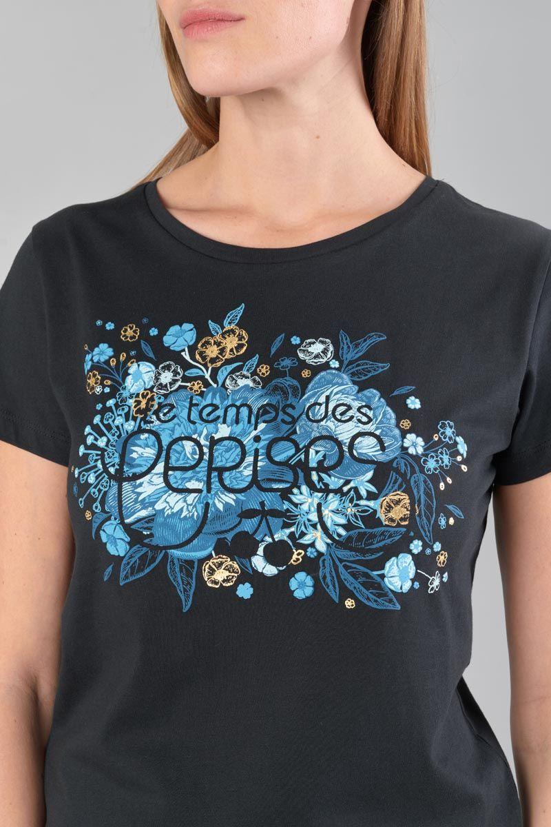 Le Temps Des Cerises T-shirt Gracy Noir Imprimé