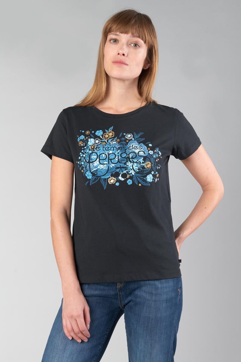 le temps des cerises T-shirt Gracy noir imprimé