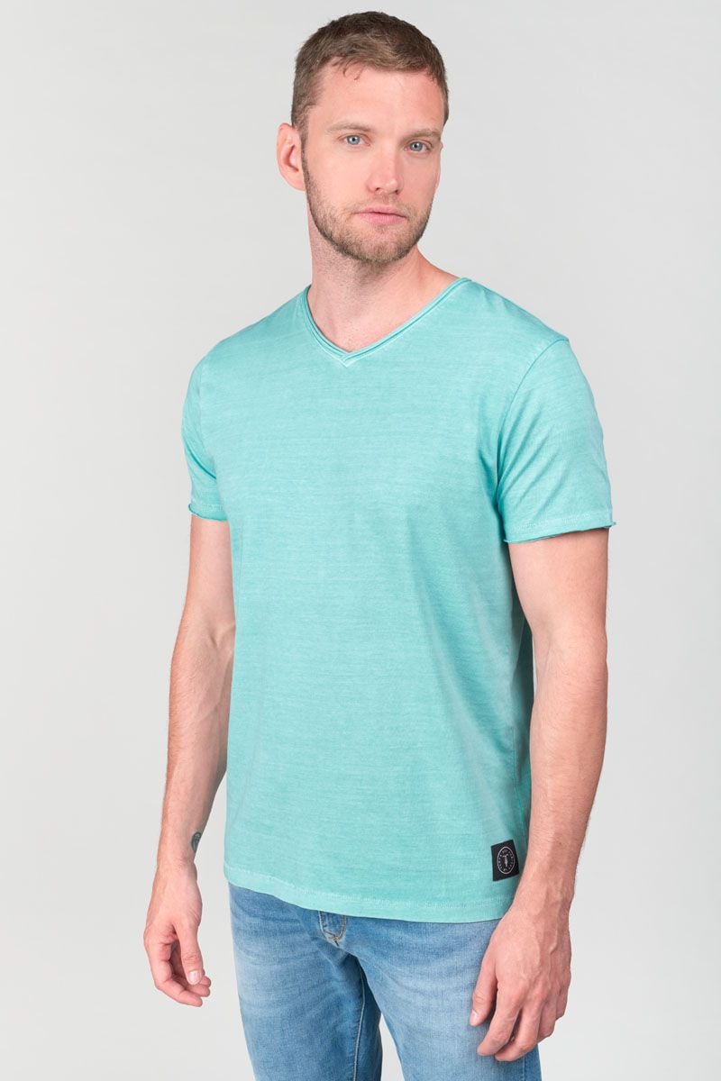 le temps des cerises T-shirt Gribs bleu turquoise