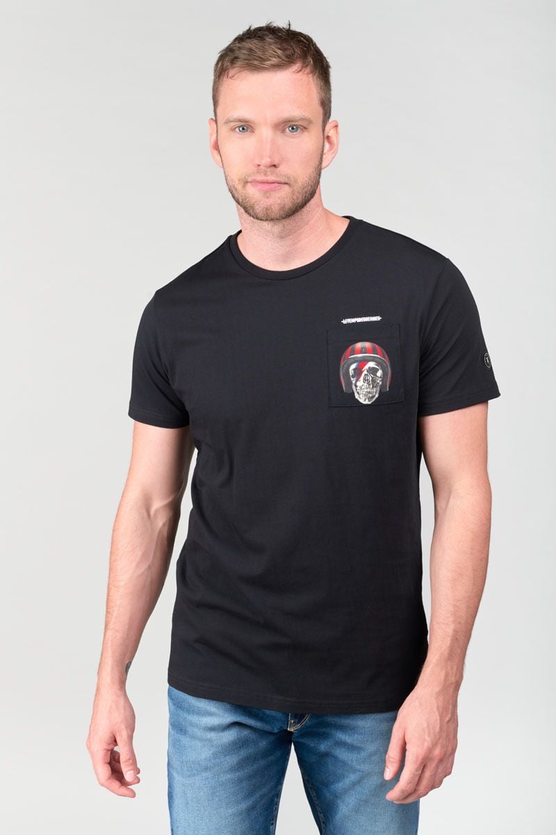 Le Temps Des Cerises T-shirt Holt Noir Imprimé