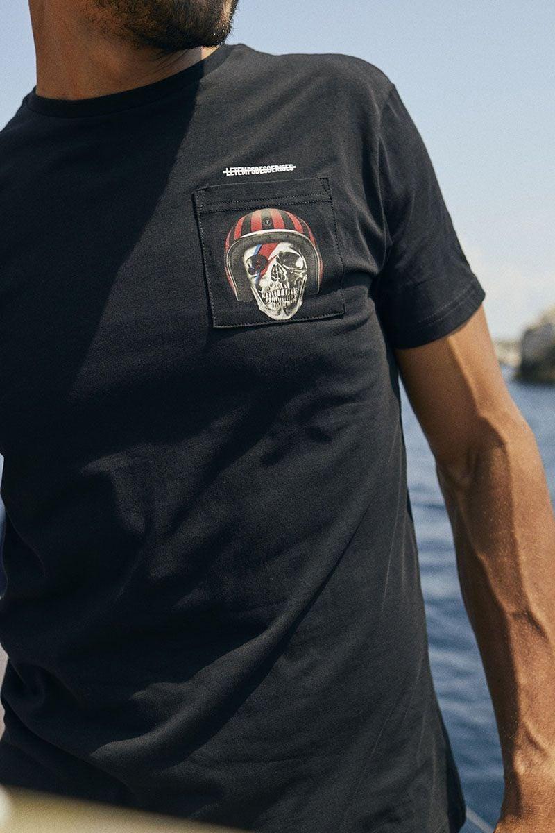 le temps des cerises T-shirt Holt noir imprimé