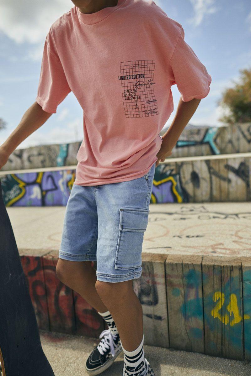 le temps des cerises T-shirt Hyacibo rose saumon