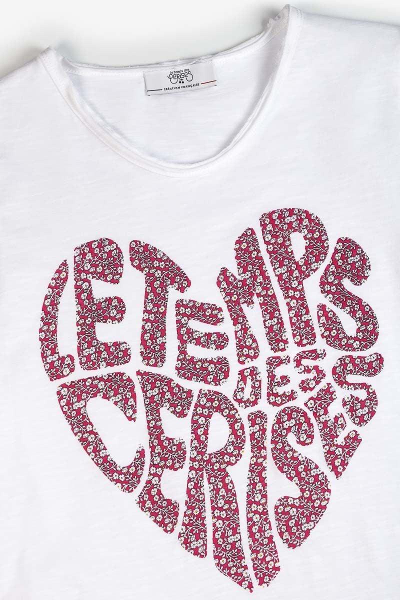 Le Temps Des Cerises T-shirt Isaakgi Blanc Imprimé